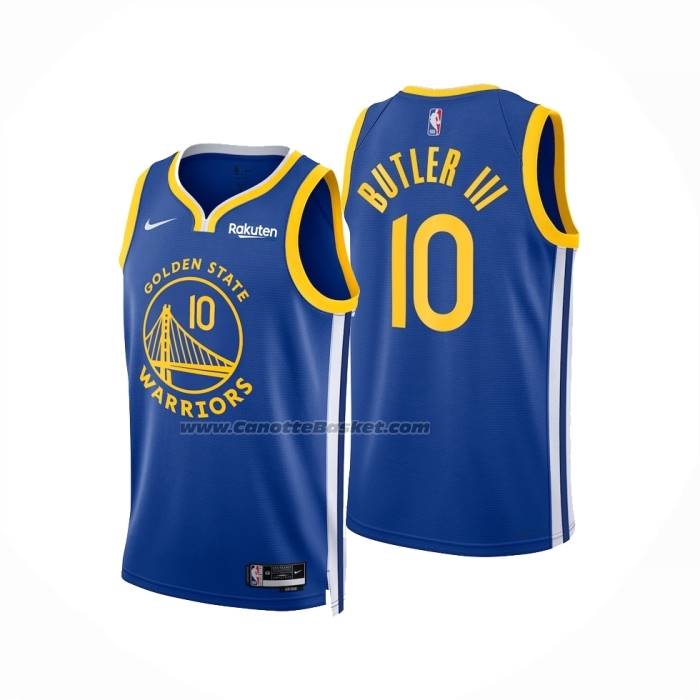 Maglia Golden State Warriors Jimmy Butler Iii No 10 Icon 2024-25 Blu